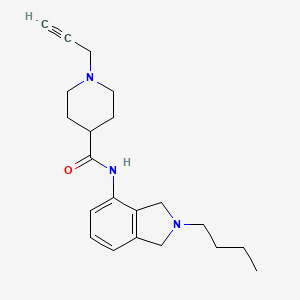 N-(2-butyl-2,3-dihydro-1H-isoindol-4-yl)-1-(prop-2-yn-1-yl)piperidine-4-carboxamide