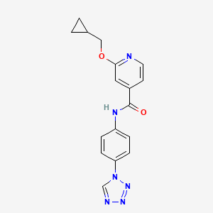 N-(4-(1H-tetrazol-1-yl)phenyl)-2-(cyclopropylmethoxy)isonicotinamide