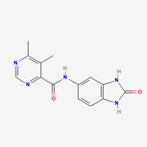 5,6-Dimethyl-N-(2-oxo-1,3-dihydrobenzimidazol-5-yl)pyrimidine-4-carboxamide