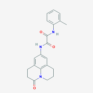 N1-(3-oxo-1,2,3,5,6,7-hexahydropyrido[3,2,1-ij]quinolin-9-yl)-N2-(o-tolyl)oxalamide