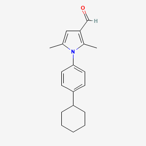 molecular formula C19H23NO B2605772 1-(4-cyclohexylphenyl)-2,5-dimethyl-1H-pyrrole-3-carbaldehyde CAS No. 340319-28-0