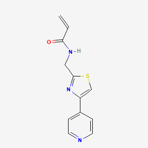 molecular formula C12H11N3OS B2605775 N-[(4-Pyridin-4-yl-1,3-thiazol-2-yl)methyl]prop-2-enamide CAS No. 2305475-34-5