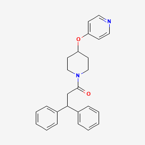 molecular formula C25H26N2O2 B2605776 3,3-Diphenyl-1-(4-(pyridin-4-yloxy)piperidin-1-yl)propan-1-one CAS No. 2034576-46-8
