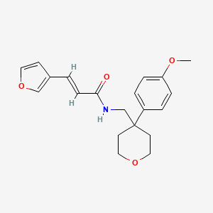 (E)-3-(furan-3-yl)-N-((4-(4-methoxyphenyl)tetrahydro-2H-pyran-4-yl)methyl)acrylamide