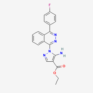 ethyl 5-amino-1-(4-(4-fluorophenyl)phthalazin-1-yl)-1H-pyrazole-4-carboxylate