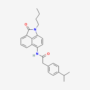 molecular formula C26H28N2O2 B2605797 N-(1-butyl-2-oxo-1,2-dihydrobenzo[cd]indol-6-yl)-2-(4-isopropylphenyl)acetamide CAS No. 923500-40-7