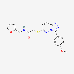 molecular formula C19H17N5O3S B2605798 N-(2-呋喃甲基)-2-{[3-(4-甲氧基苯基)[1,2,4]三唑并[4,3-b]哒嗪-6-基]硫代}乙酰胺 CAS No. 852376-67-1