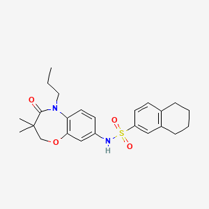 N-(3,3-dimethyl-4-oxo-5-propyl-2,3,4,5-tetrahydrobenzo[b][1,4]oxazepin-8-yl)-5,6,7,8-tetrahydronaphthalene-2-sulfonamide