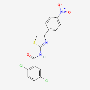 molecular formula C16H9Cl2N3O3S B2605802 2,5-dichloro-N-[4-(4-nitrophenyl)-1,3-thiazol-2-yl]benzamide CAS No. 313406-04-1