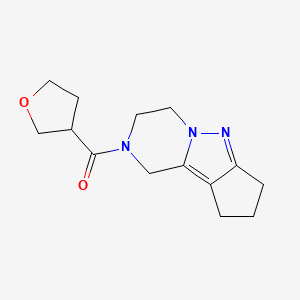 (3,4,8,9-tetrahydro-1H-cyclopenta[3,4]pyrazolo[1,5-a]pyrazin-2(7H)-yl)(tetrahydrofuran-3-yl)methanone
