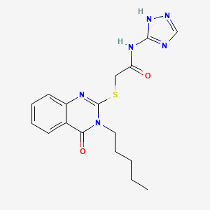 2-[(4-oxo-3-pentyl-3,4-dihydroquinazolin-2-yl)sulfanyl]-N-(4H-1,2,4-triazol-3-yl)acetamide