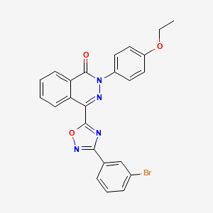 molecular formula C24H17BrN4O3 B2605810 4-[3-(3-bromophenyl)-1,2,4-oxadiazol-5-yl]-2-(4-ethoxyphenyl)phthalazin-1(2H)-one CAS No. 1291832-04-6