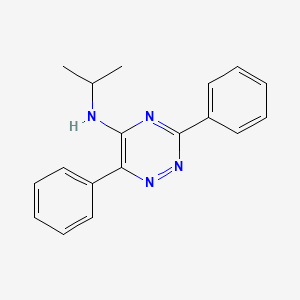 molecular formula C18H18N4 B2605813 N-异丙基-3,6-二苯基-1,2,4-三嗪-5-胺 CAS No. 339013-13-7