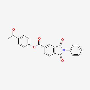 molecular formula C23H15NO5 B2605814 4-乙酰苯基 1,3-二氧代-2-苯基异吲哚啉-5-羧酸盐 CAS No. 684227-17-6