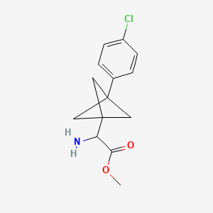 Methyl 2-amino-2-[3-(4-chlorophenyl)-1-bicyclo[1.1.1]pentanyl]acetate