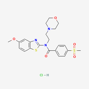 N-(5-methoxybenzo[d]thiazol-2-yl)-4-(methylsulfonyl)-N-(2-morpholinoethyl)benzamide hydrochloride