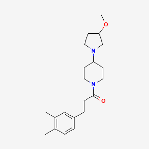 3-(3,4-Dimethylphenyl)-1-(4-(3-methoxypyrrolidin-1-yl)piperidin-1-yl)propan-1-one