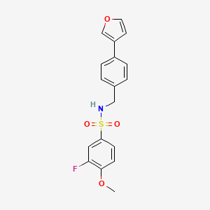 molecular formula C18H16FNO4S B2605852 3-fluoro-N-(4-(furan-3-yl)benzyl)-4-methoxybenzenesulfonamide CAS No. 2034285-45-3