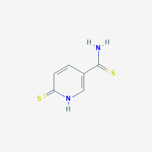 molecular formula C6H6N2S2 B2605858 6-Sulfanylidene-1H-pyridine-3-carbothioamide CAS No. 872271-47-1