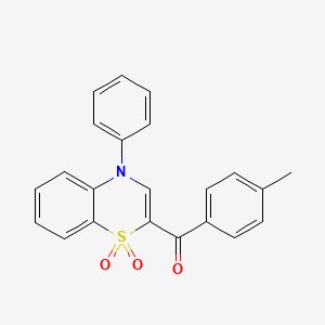 (1,1-dioxido-4-phenyl-4H-1,4-benzothiazin-2-yl)(4-methylphenyl)methanone