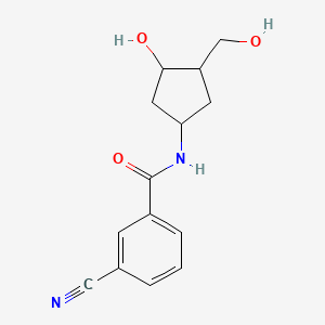 3-cyano-N-(3-hydroxy-4-(hydroxymethyl)cyclopentyl)benzamide