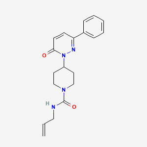 molecular formula C19H22N4O2 B2605869 4-(6-Oxo-3-phenylpyridazin-1-yl)-N-prop-2-enylpiperidine-1-carboxamide CAS No. 2379975-27-4