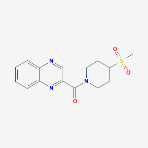 molecular formula C15H17N3O3S B2605871 (4-(Methylsulfonyl)piperidin-1-yl)(quinoxalin-2-yl)methanone CAS No. 1706046-04-9