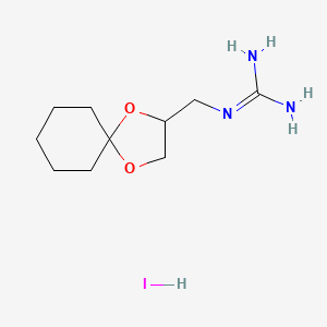 molecular formula C10H20IN3O2 B2605872 1-{1,4-Dioxaspiro[4.5]decan-2-ylmethyl}guanidine hydroiodide CAS No. 1443980-00-4