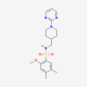 2-methoxy-4,5-dimethyl-N-((1-(pyrimidin-2-yl)piperidin-4-yl)methyl)benzenesulfonamide