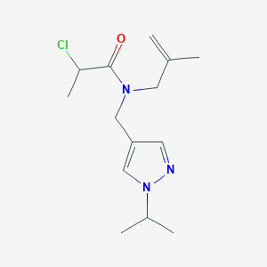 2-Chloro-N-(2-methylprop-2-enyl)-N-[(1-propan-2-ylpyrazol-4-yl)methyl]propanamide