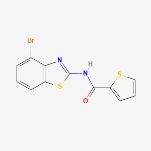 molecular formula C12H7BrN2OS2 B2605877 N-(4-bromo-1,3-benzothiazol-2-yl)thiophene-2-carboxamide CAS No. 892855-25-3