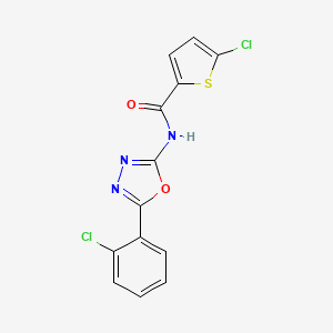 molecular formula C13H7Cl2N3O2S B2605880 5-chloro-N-(5-(2-chlorophenyl)-1,3,4-oxadiazol-2-yl)thiophene-2-carboxamide CAS No. 899350-97-1
