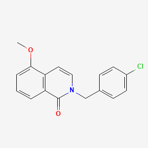 molecular formula C17H14ClNO2 B2605891 2-[(4-Chlorophenyl)methyl]-5-methoxy-1,2-dihydroisoquinolin-1-one CAS No. 2097936-91-7
