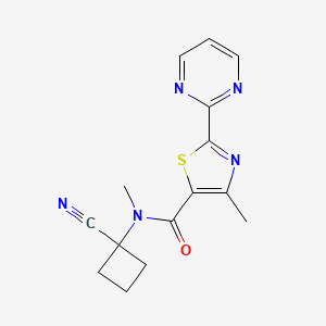 N-(1-cyanocyclobutyl)-N,4-dimethyl-2-(pyrimidin-2-yl)-1,3-thiazole-5-carboxamide