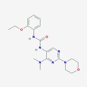 molecular formula C19H26N6O3 B2605897 1-(4-(Dimethylamino)-2-morpholinopyrimidin-5-yl)-3-(2-ethoxyphenyl)urea CAS No. 1797715-40-2