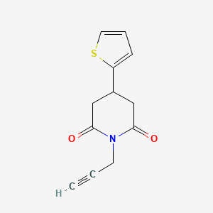 molecular formula C12H11NO2S B2605907 1-(Prop-2-yn-1-yl)-4-(thiophen-2-yl)piperidine-2,6-dione CAS No. 1396634-28-8