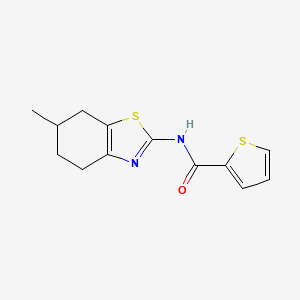 N-(6-methyl-4,5,6,7-tetrahydro-1,3-benzothiazol-2-yl)thiophene-2-carboxamide