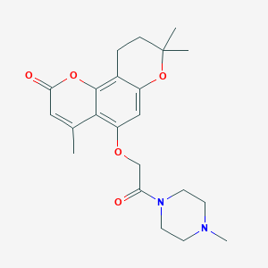 4,8,8-trimethyl-5-[2-(4-methyl-1-piperazinyl)-2-oxoethoxy]-9,10-dihydro-2H,8H-pyrano[2,3-f]chromen-2-one