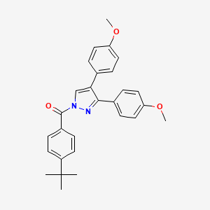 [3,4-Bis(4-methoxyphenyl)pyrazol-1-yl]-(4-tert-butylphenyl)methanone