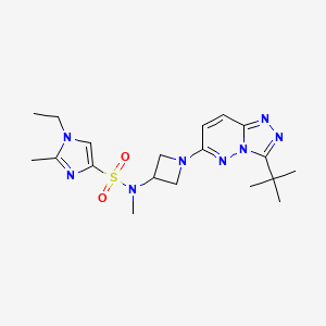 N-(1-(3-(tert-butyl)-[1,2,4]triazolo[4,3-b]pyridazin-6-yl)azetidin-3-yl)-1-ethyl-N,2-dimethyl-1H-imidazole-4-sulfonamide