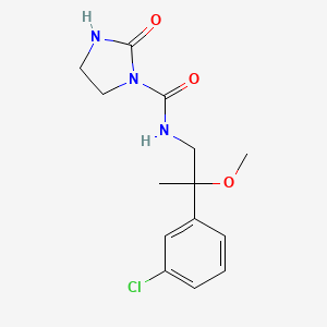 N-(2-(3-chlorophenyl)-2-methoxypropyl)-2-oxoimidazolidine-1-carboxamide