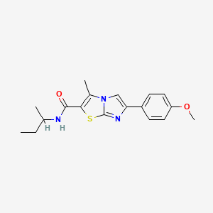 molecular formula C18H21N3O2S B2605928 N-(sec-butyl)-6-(4-methoxyphenyl)-3-methylimidazo[2,1-b]thiazole-2-carboxamide CAS No. 852134-70-4