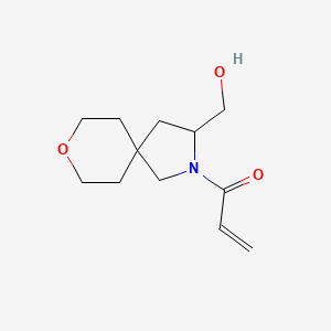 molecular formula C12H19NO3 B2605933 1-[3-(Hydroxymethyl)-8-oxa-2-azaspiro[4.5]decan-2-yl]prop-2-en-1-one CAS No. 2305526-62-7