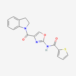 N-(4-(indoline-1-carbonyl)oxazol-2-yl)thiophene-2-carboxamide