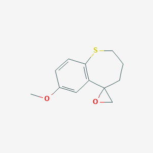 molecular formula C12H14O2S B2605936 7-Methoxyspiro[3,4-dihydro-2H-1-benzothiepine-5,2'-oxirane] CAS No. 2248301-87-1