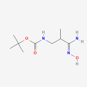 molecular formula C9H19N3O3 B2605937 tert-butyl N-[2-(N'-hydroxycarbamimidoyl)-2-methylethyl]carbamate CAS No. 1251489-38-9
