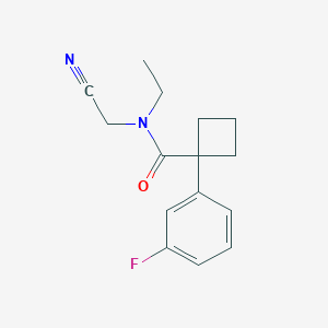 N-(Cyanomethyl)-N-ethyl-1-(3-fluorophenyl)cyclobutane-1-carboxamide