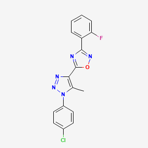 5-[1-(4-Chlorophenyl)-5-methyltriazol-4-yl]-3-(2-fluorophenyl)-1,2,4-oxadiazole