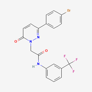 molecular formula C19H13BrF3N3O2 B2605949 2-(3-(4-bromophenyl)-6-oxopyridazin-1(6H)-yl)-N-(3-(trifluoromethyl)phenyl)acetamide CAS No. 941883-04-1