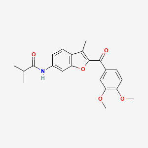 N-[2-(3,4-dimethoxybenzoyl)-3-methyl-1-benzofuran-6-yl]-2-methylpropanamide
